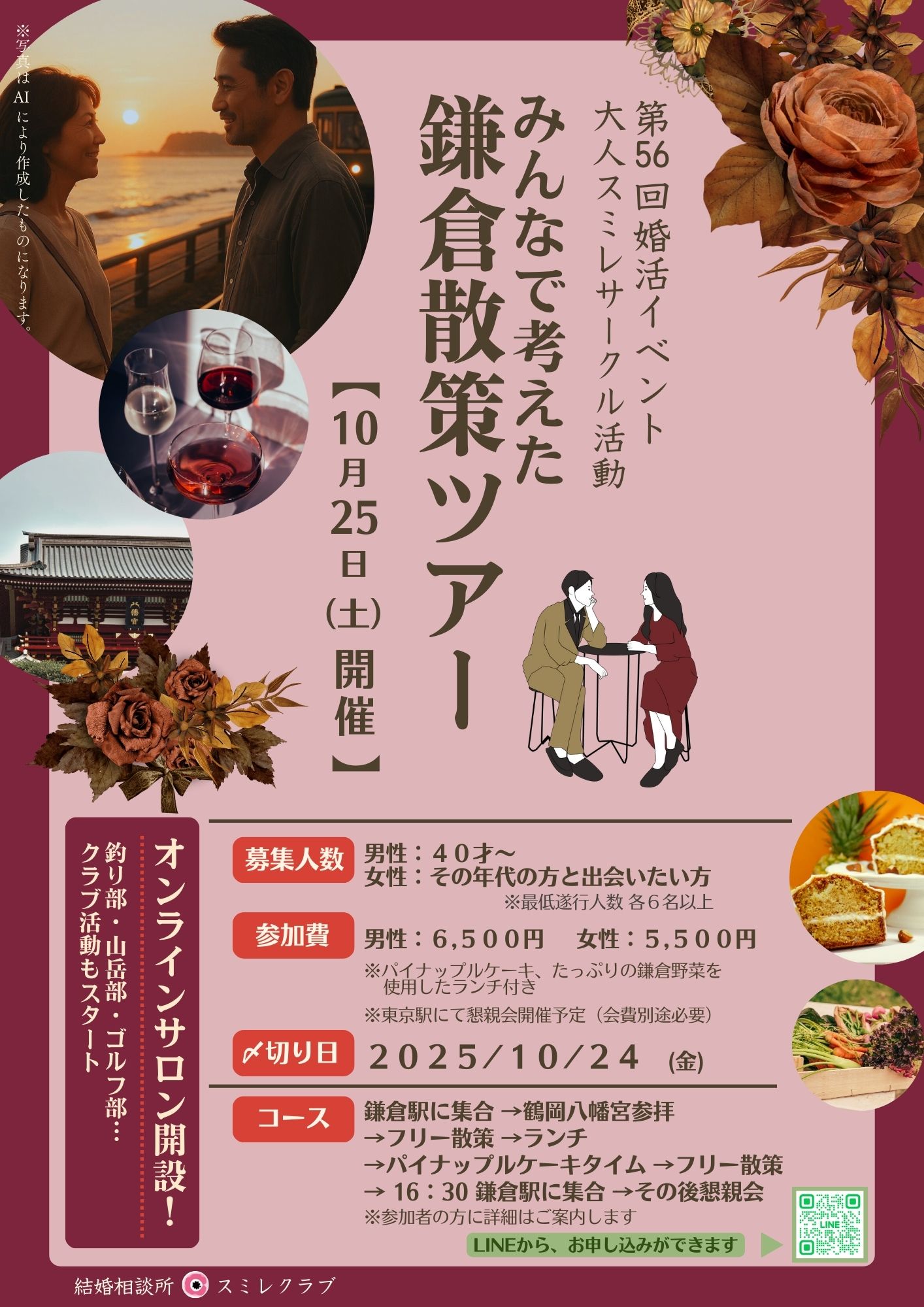 第56回婚活イベント大人スミレサークル活動「みんなで考えた鎌倉散策ツアー」【埼玉県川越市結婚相談所スミレクラブ】